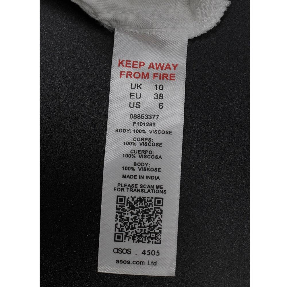 Asos  open tie back tank top mini dress‎ womens 6 angelcore romantic coastal - Picture 3 of 6